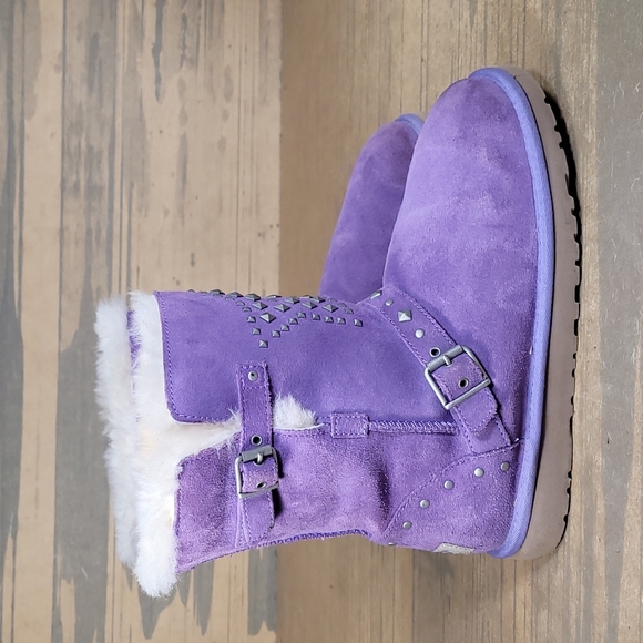 UGG Other - Ugg Adrianna Star Studded Lavender Youth Winter Snow Boots 1004864K